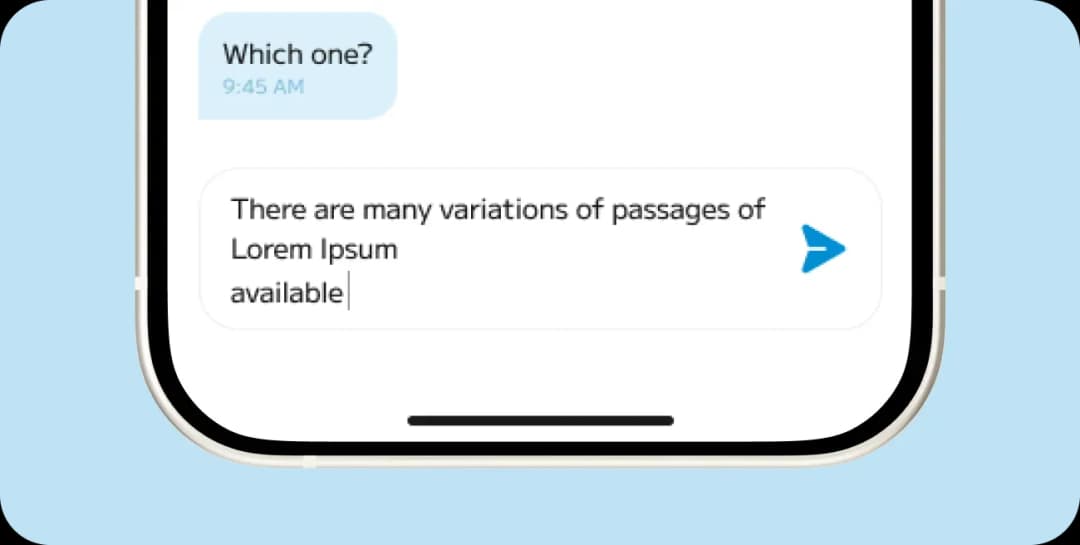 Chat conversation on mobile device screen