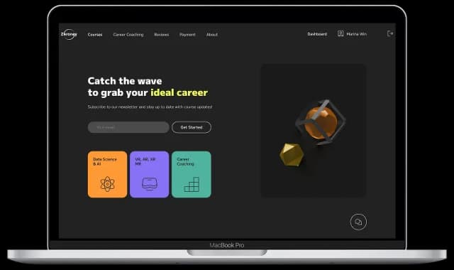 Dashboard displaying career coaching overview