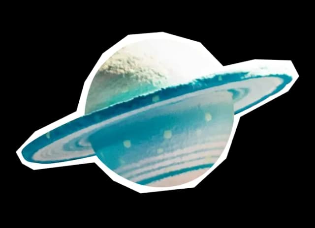 Abstract depiction of Saturn planet