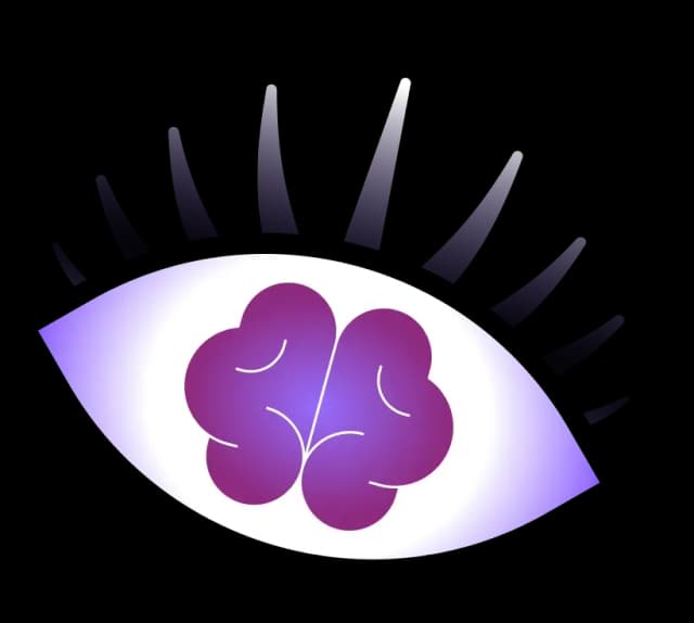 Eye with brain illustration