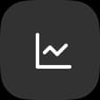 Line graph icon