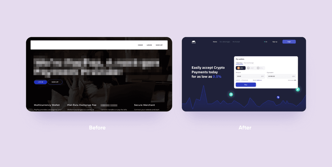 cryptocurrency wallet development: redesign of the project