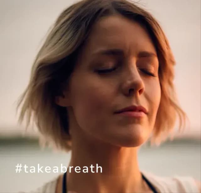 Portrait of person with closed eyes