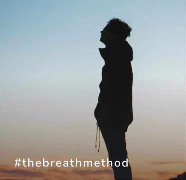 Silhouette of a person against sunset sky