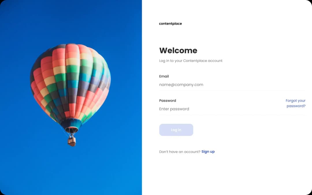 Hot air balloon against a blue sky