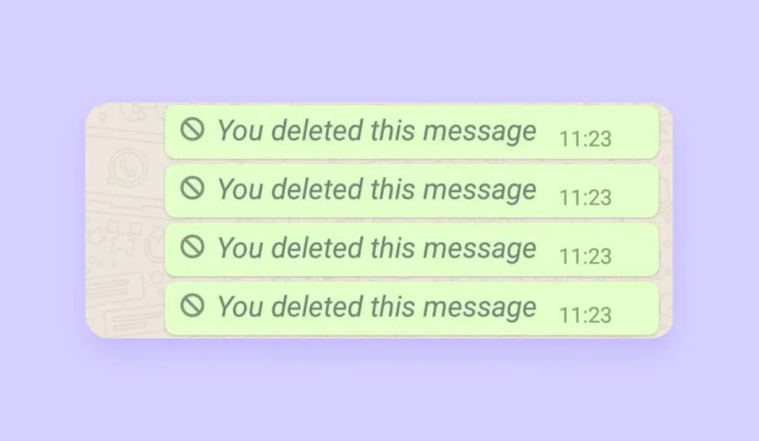 Deleted messages in WhatsApp
