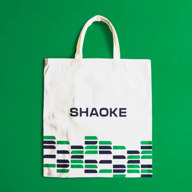 Canvas tote bag with graphic design