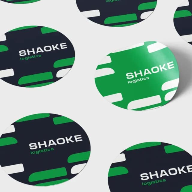 SHAOKE logistics logo stickers