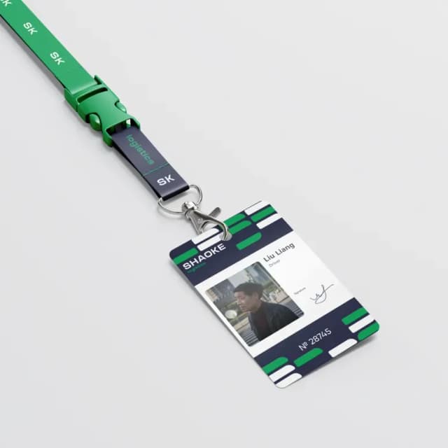 ID badge with lanyard and photo