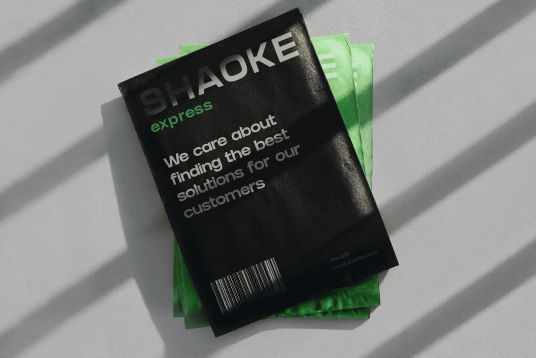 SHAOKE express promotional material on table