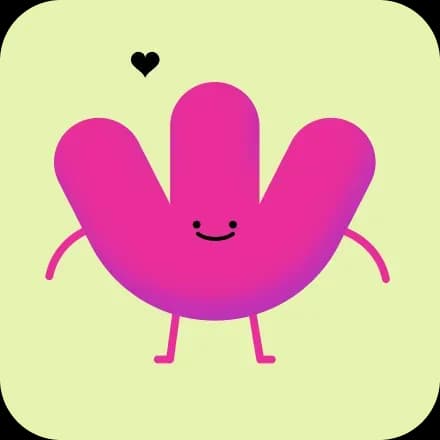Character with a smile and arms