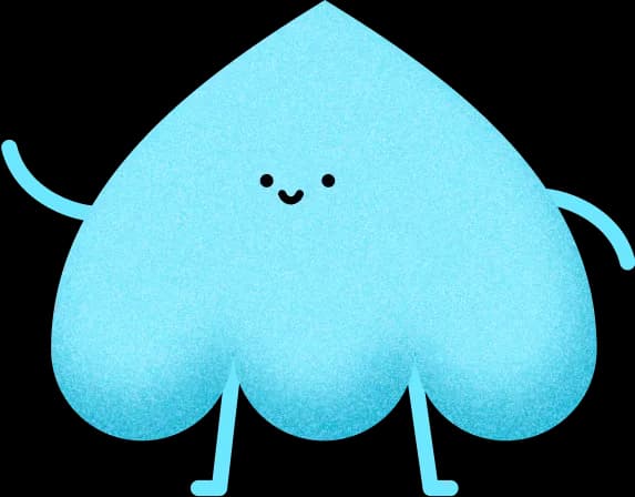 Cartoon character with a smiling face