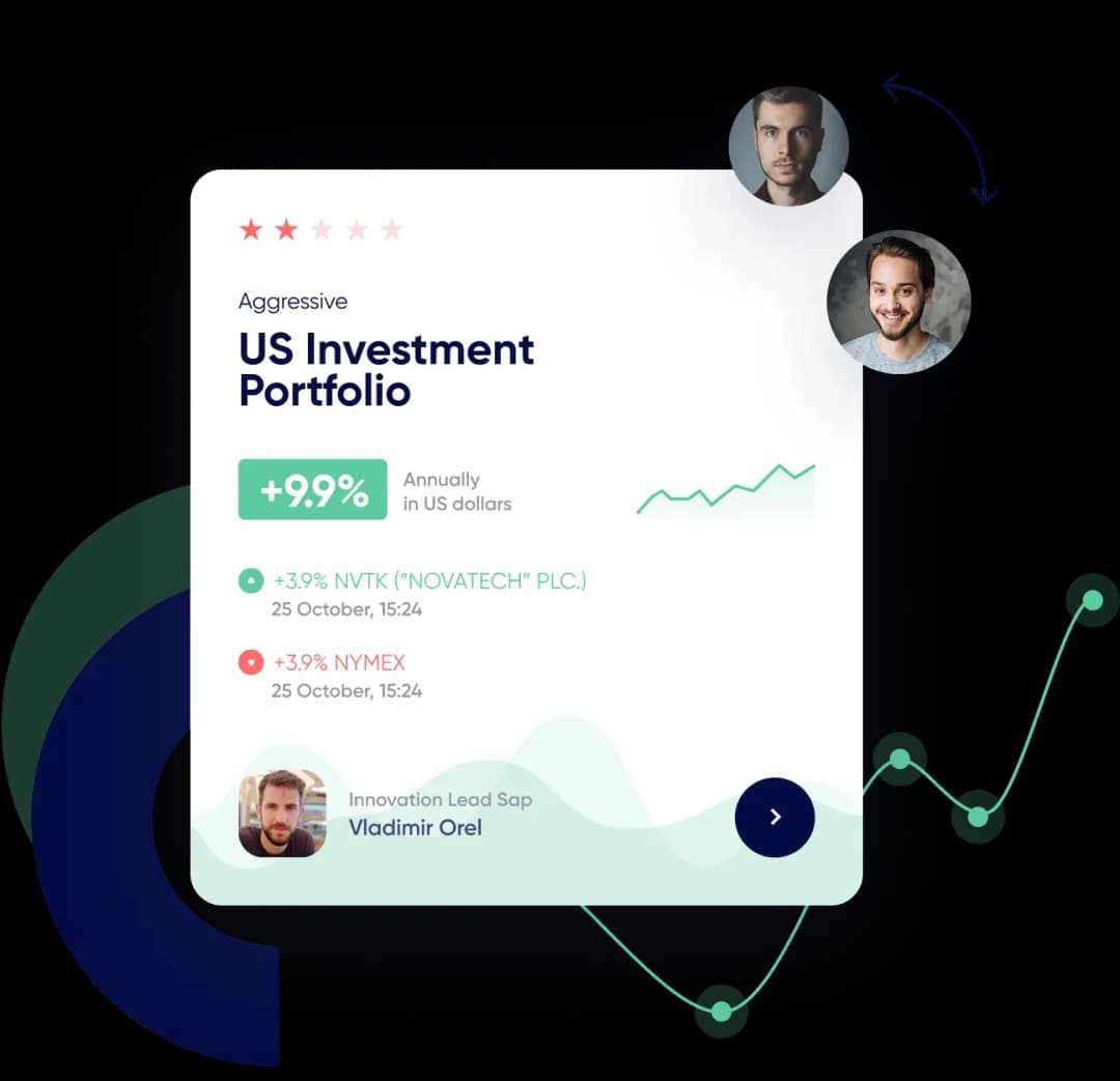 Investment portfolio performance summary screen