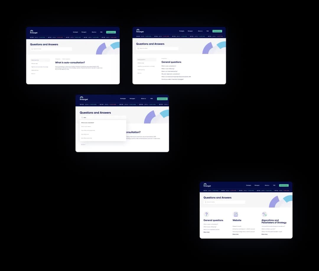 FAQs section of a website