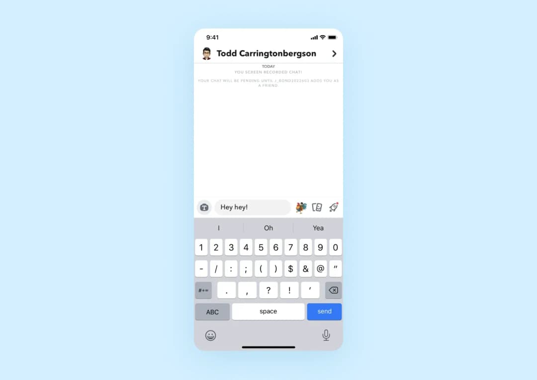 A screenshot of Snapchat