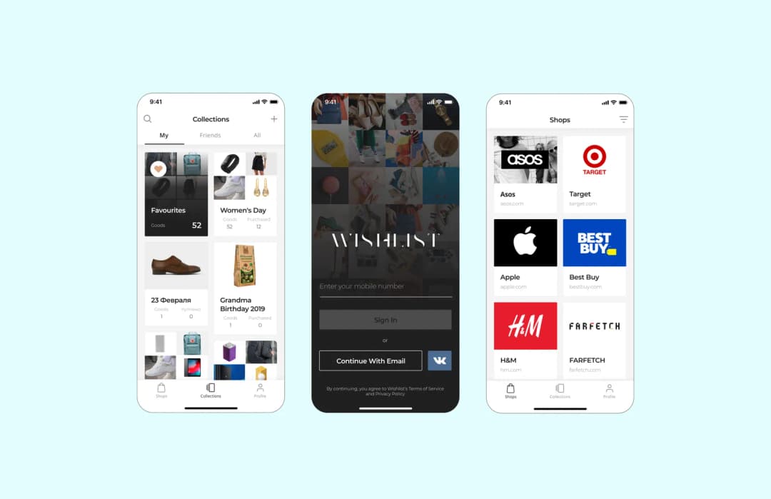 A screenshot of a gift wishlist application