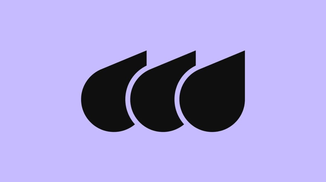 Integral Vision logo: three black quotation-mark droplets on lavender