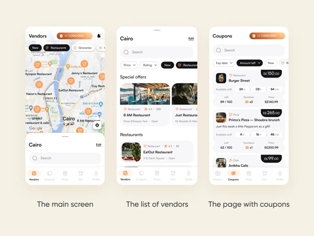 coupon app design