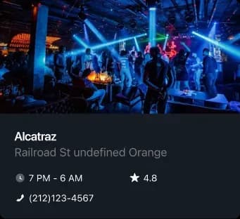 Nightclub scene with lighting effects