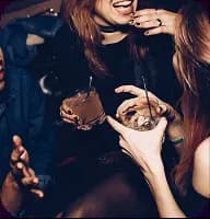 People enjoying drinks in a social setting