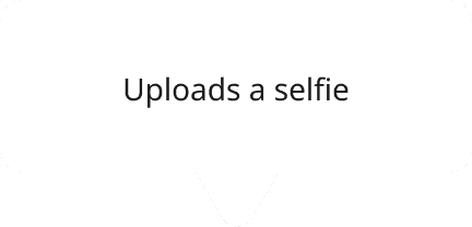 Mobile app feature prompt for selfie upload