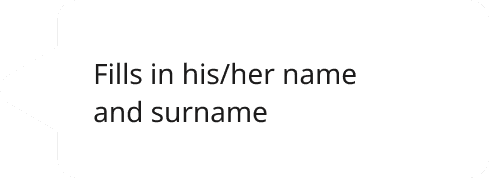 Text input field instruction for name entry