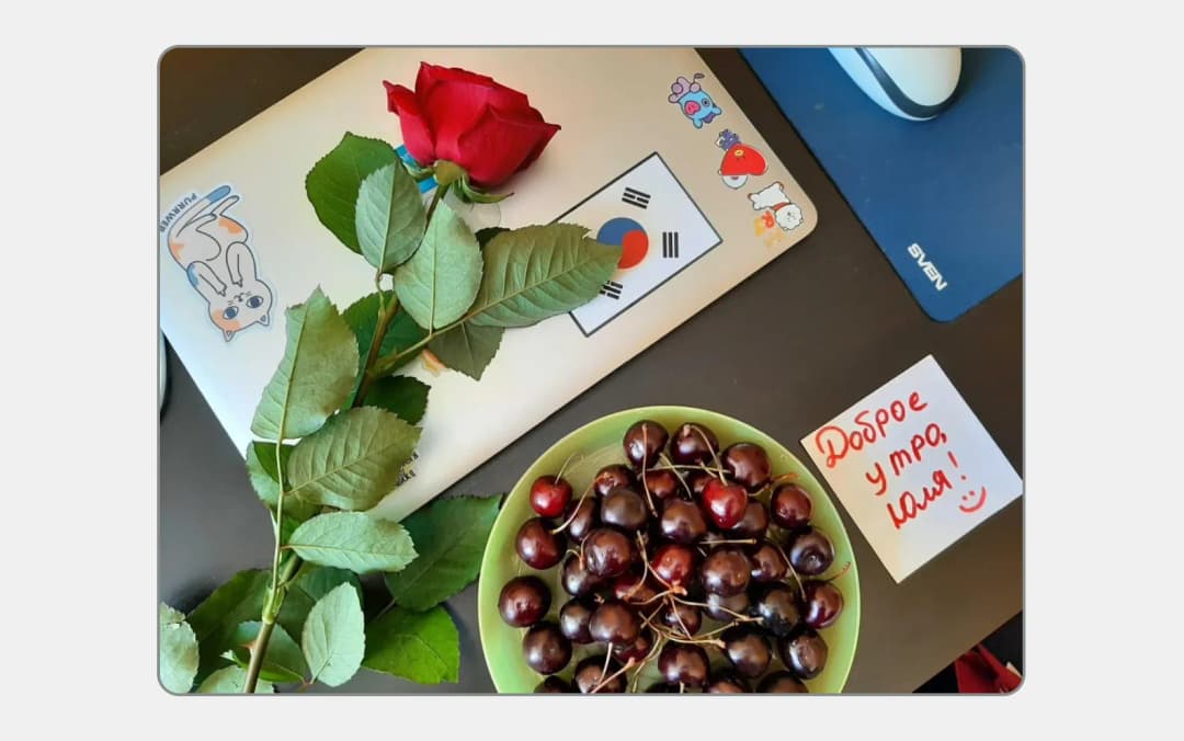 A morning surprise from a secret friend to our sales manager