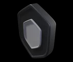 Geometric shape with layered design