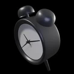 Alarm clock on a white background