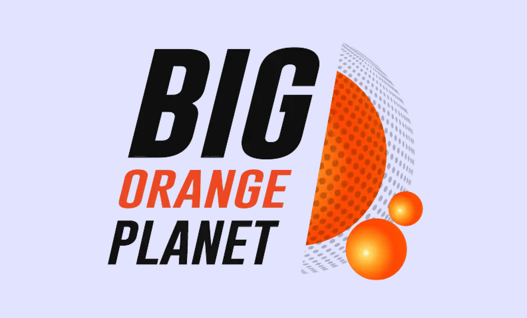 Big orange planet logo