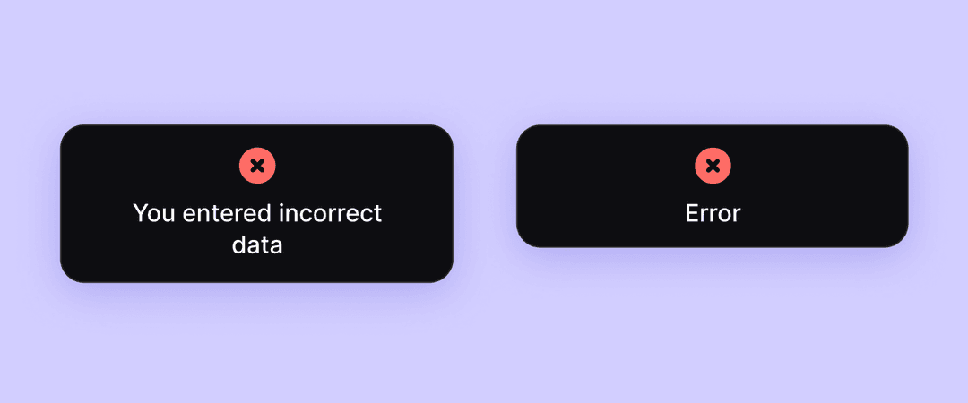 Notify the user when something goes wrong