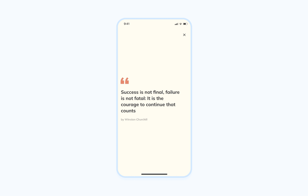 Quotes in the app