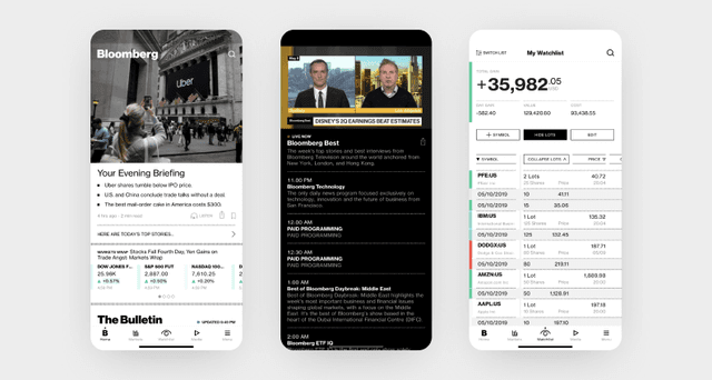 приложения на react native — bloomberg