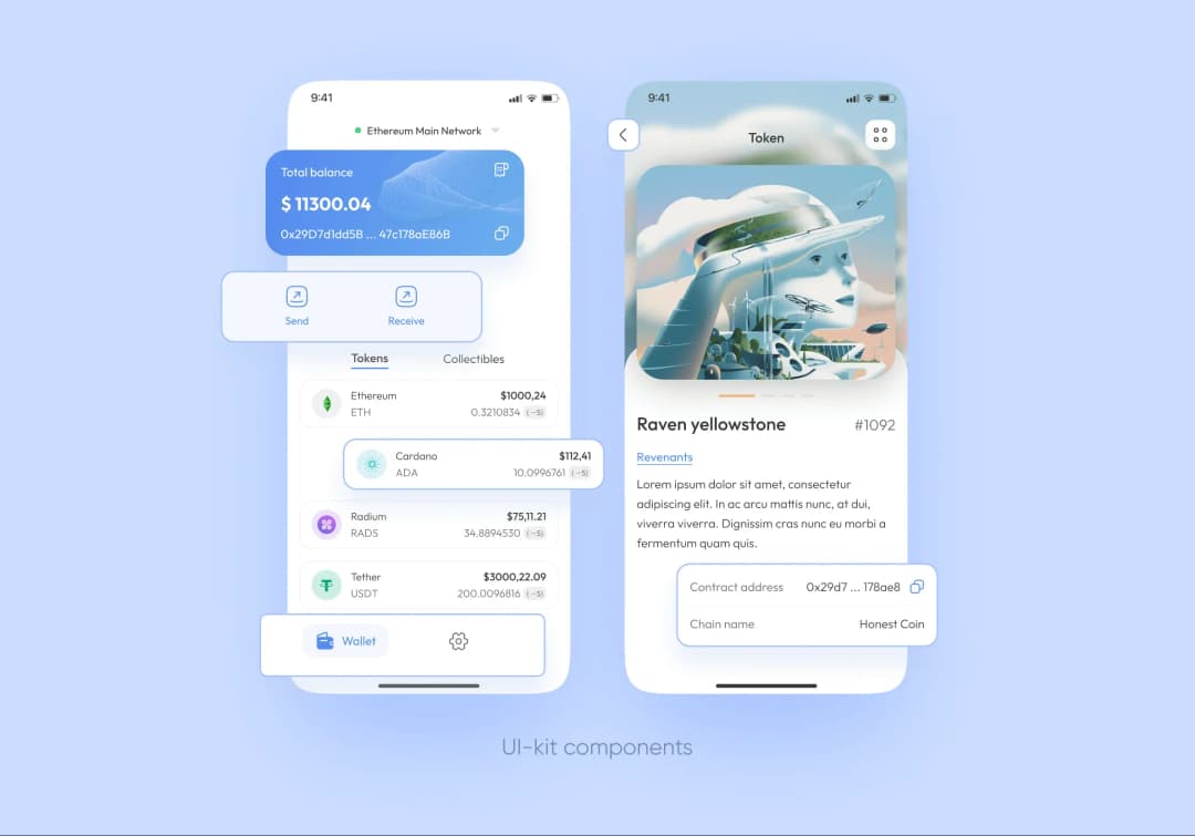 UI-kit components highlighted