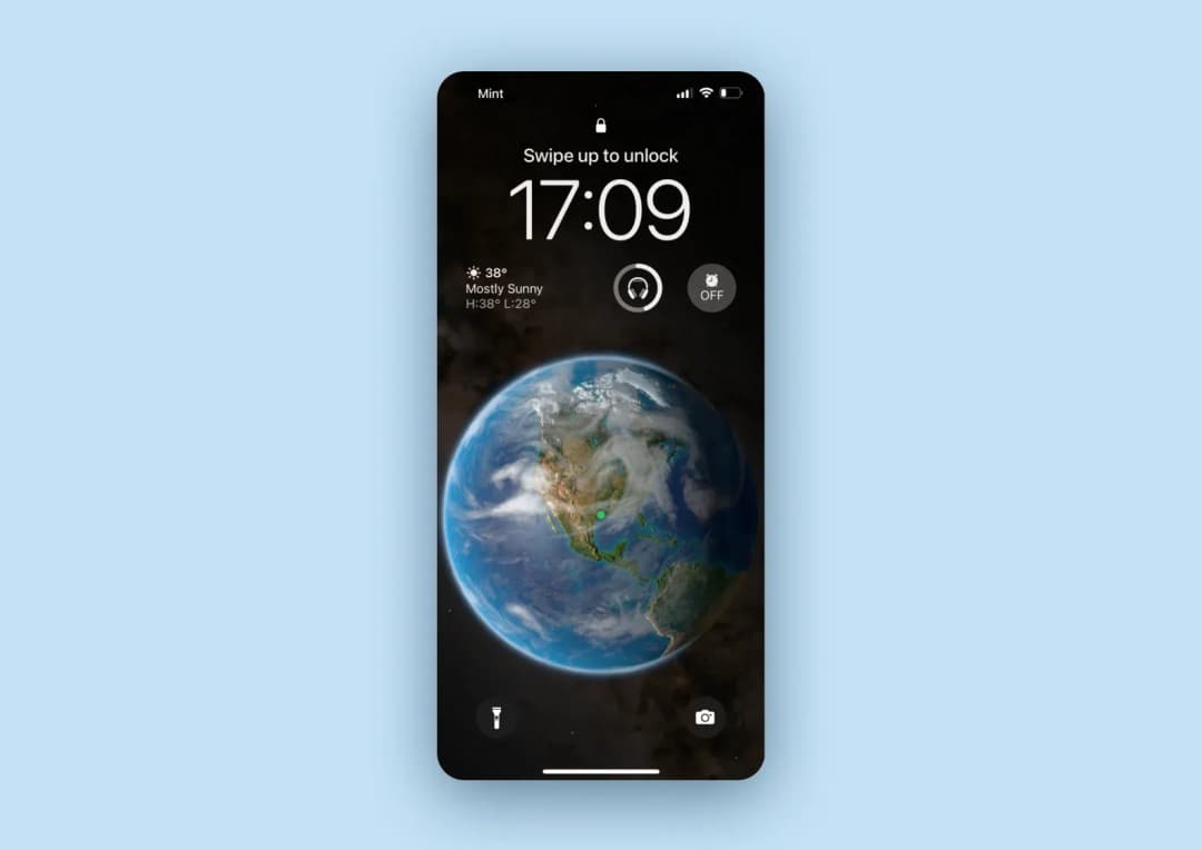 Скриншот экрана «Домой» на iPhone