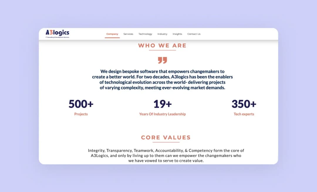 информация о A3logics