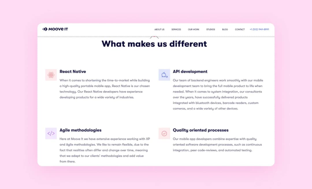 информация о рабочих процессах Moove It 