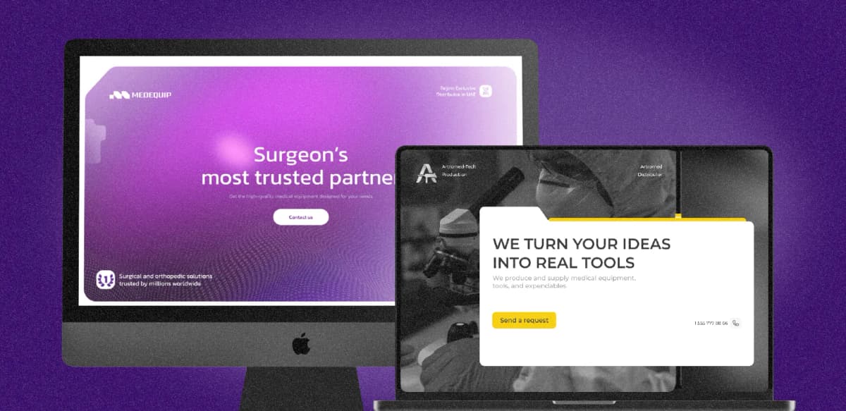 How We Designed and Made Landing Pages for a Medtech Client. Artromed and MedEquip Case