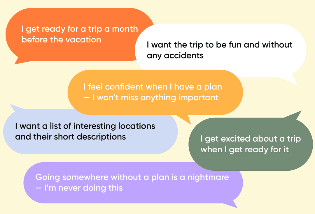 Insight 1. People plan not to waste their vacation time