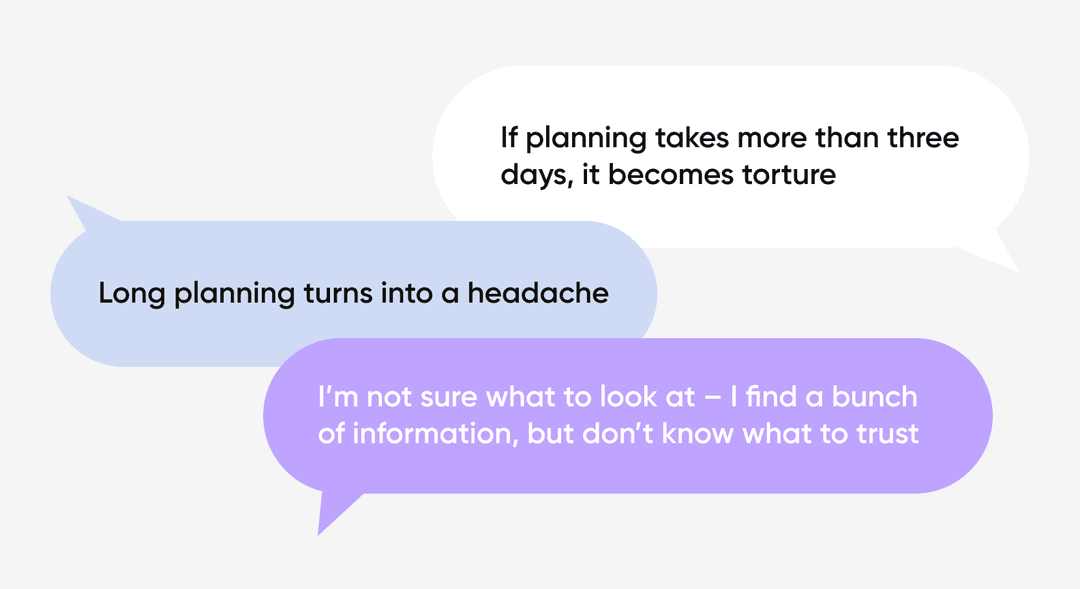 Insight 2. People get tired of long planning