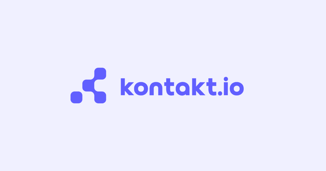 A logo on a fintech company with IoT features Kontakt.io