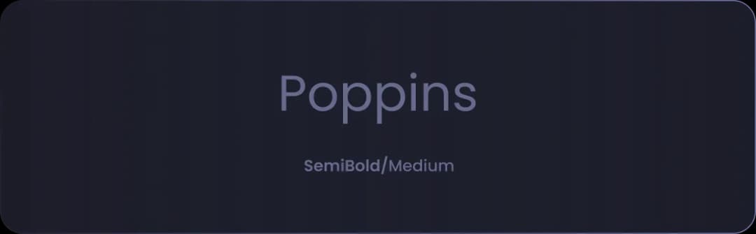 Text sample of the Poppins font