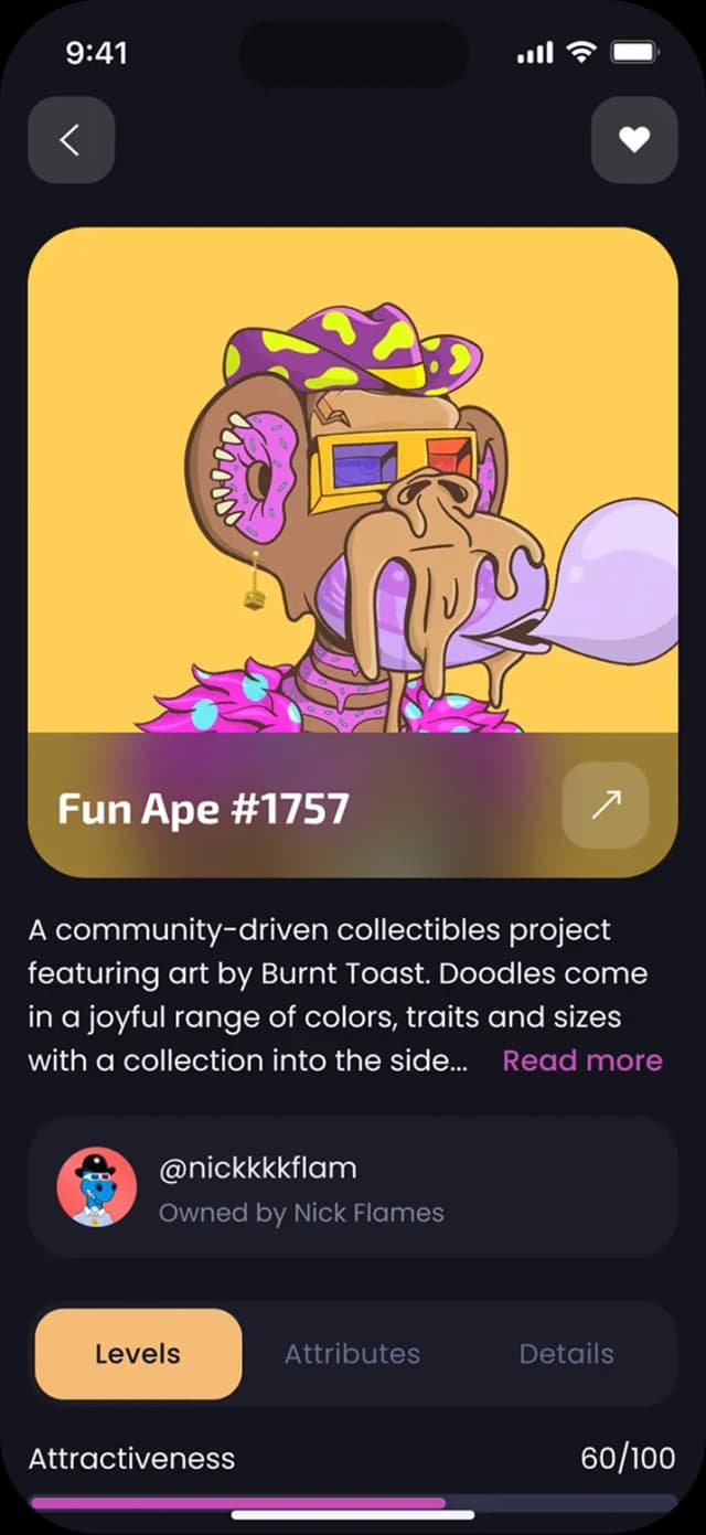 Colorful cartoon ape character with accessories