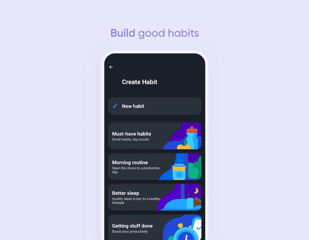 tracking habits in Productive