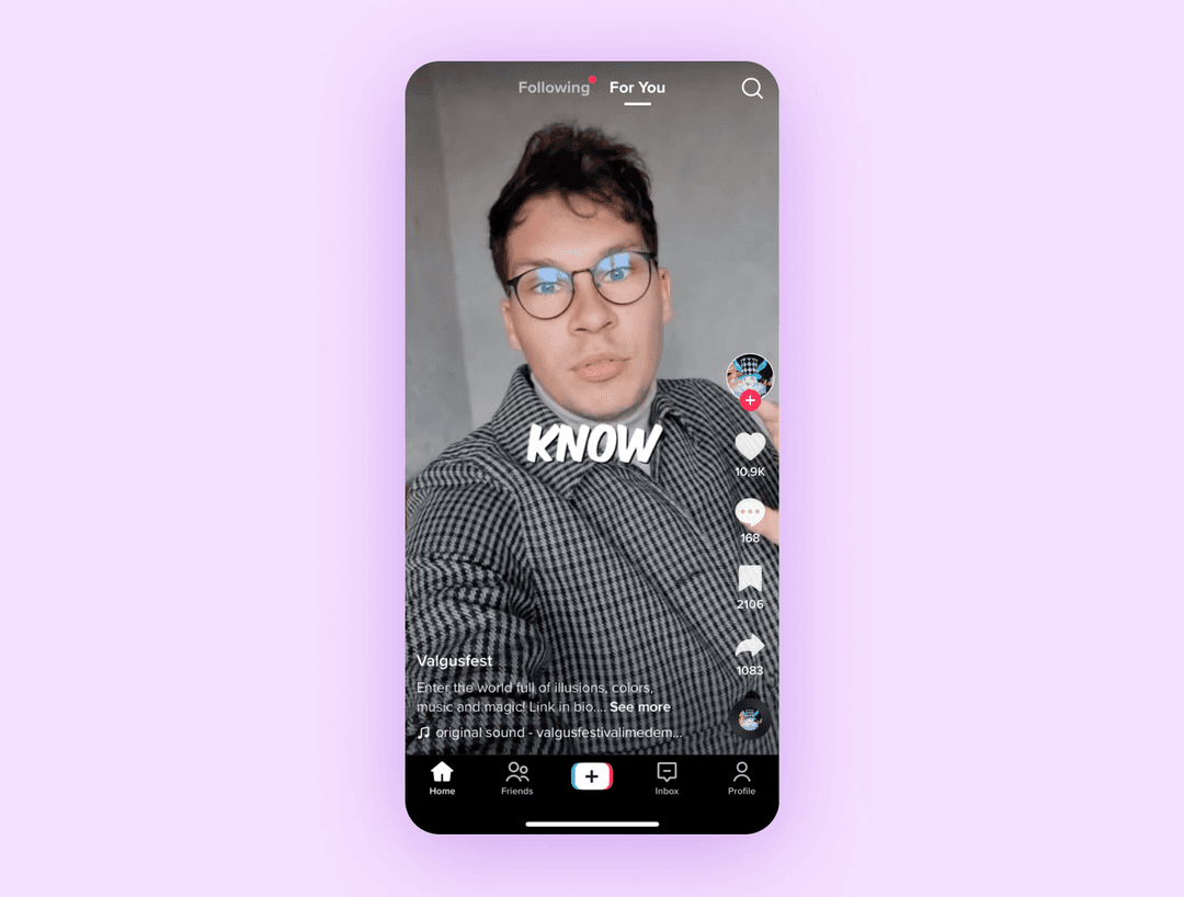TikTok feed