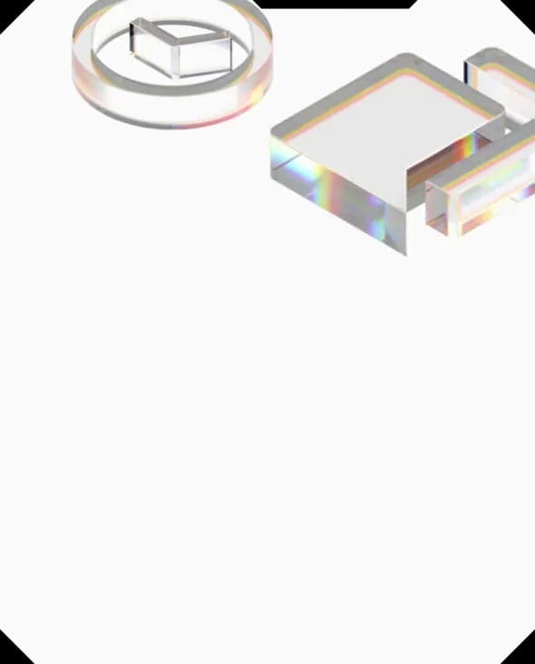 Geometric shapes with a holographic effect