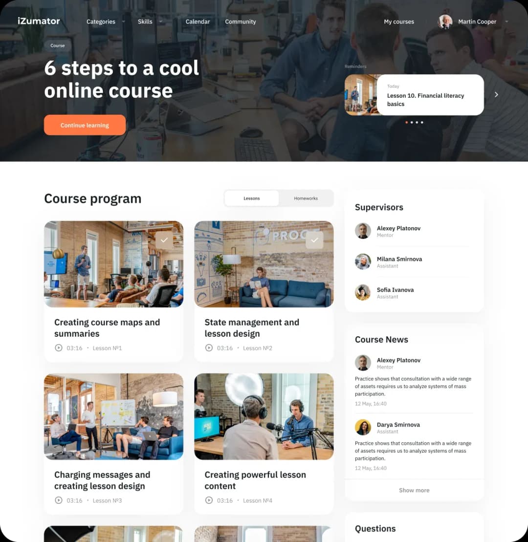 screenshot of the application