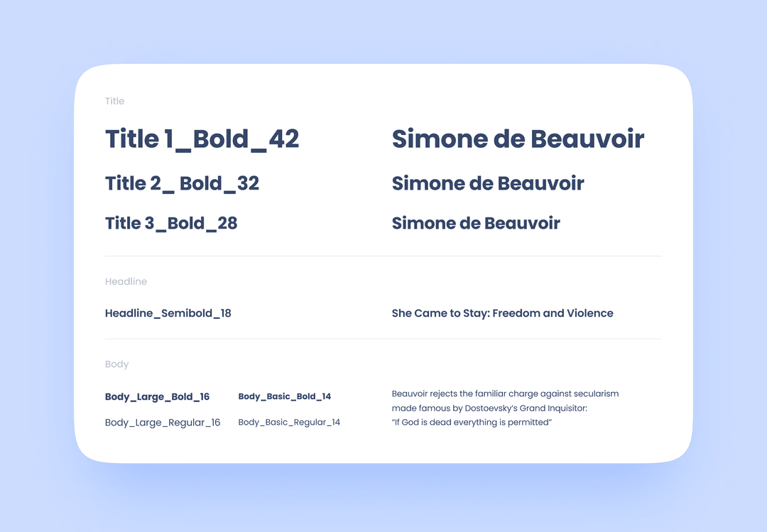Headings in UI-kit