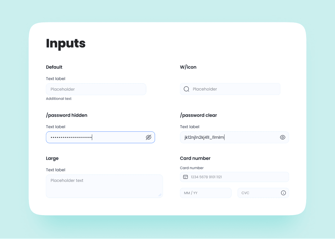 Inputs in UI-kit