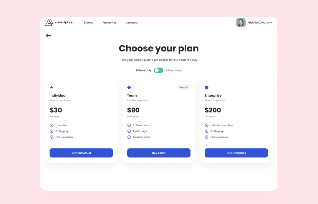 виды подписки в Contentplace